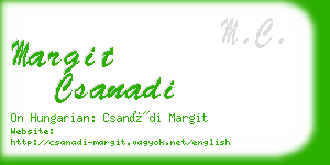 margit csanadi business card